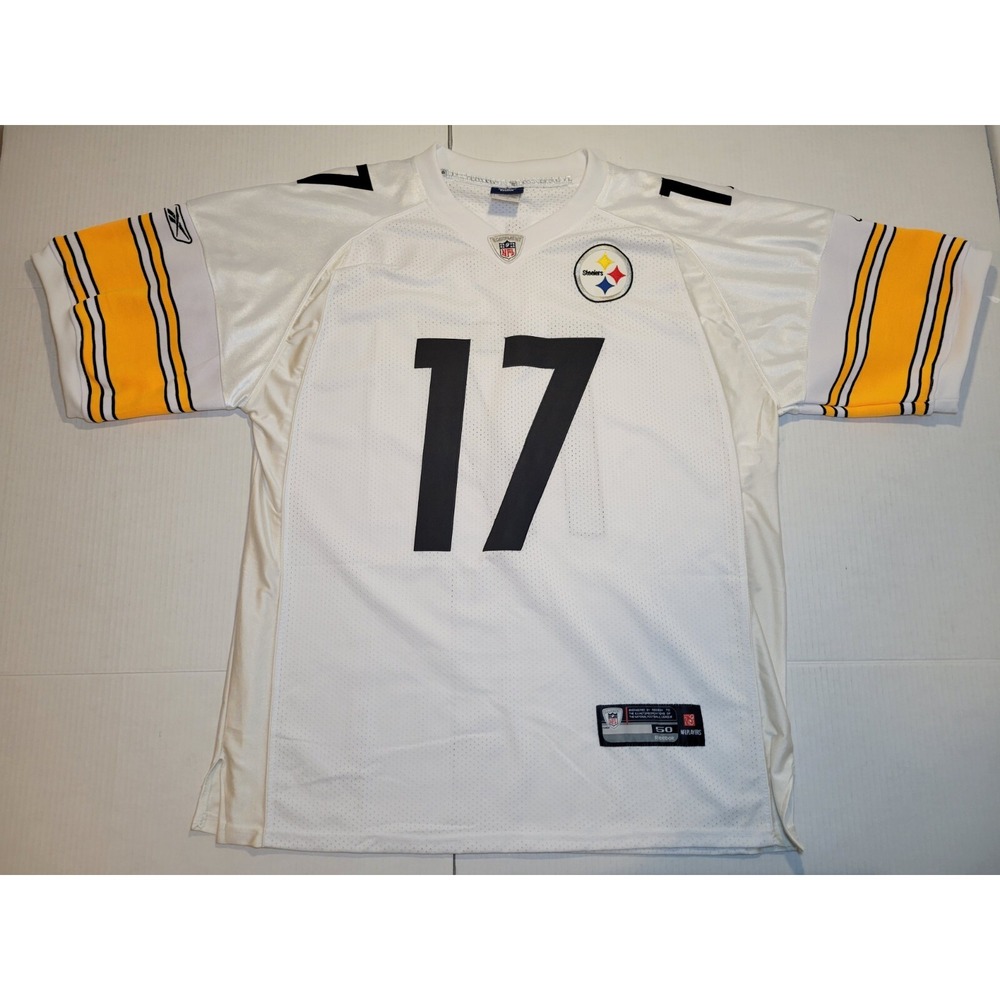 Pittsburgh Steelers‎ #17 Wallace Reebok Embroidered Mesh NFL Jersey Size 50 Mens